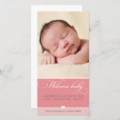 写真ベビー発表：: lovely type 1 案内状 (正面/裏面)