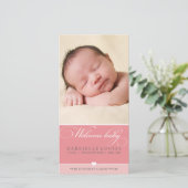 写真ベビー発表：: lovely type 1 案内状 (スタンド正面)