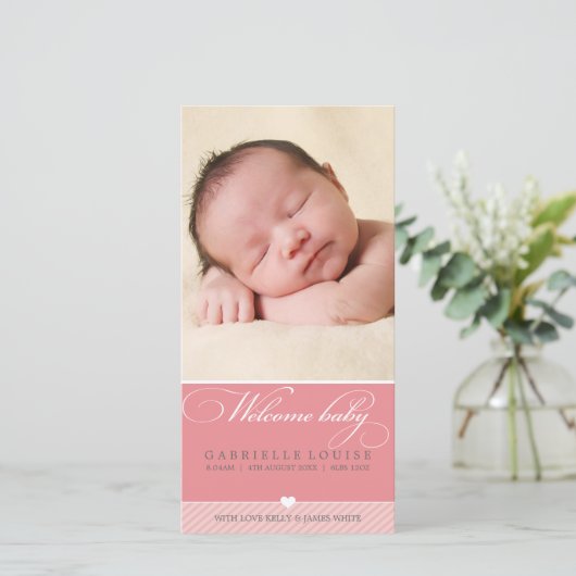 写真ベビー発表：: lovely type 1 案内状 (スタンド正面)