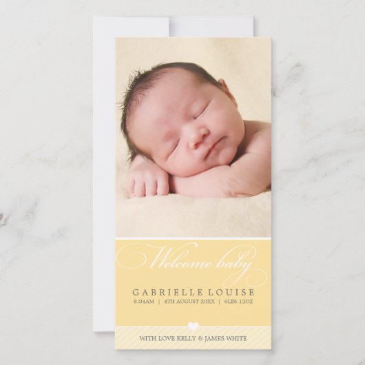 写真ベビー発表：: lovely type 2 案内状 (正面)