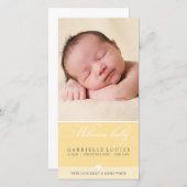 写真ベビー発表：: lovely type 2 案内状 (正面/裏面)