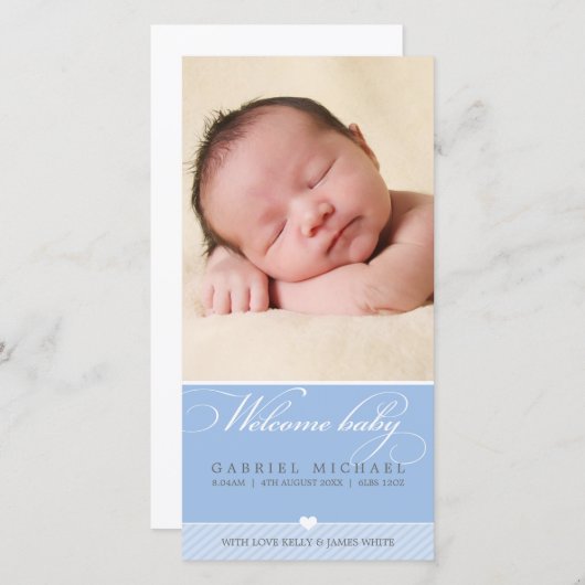 写真ベビー発表：: lovely type 5 案内状 (正面/裏面)