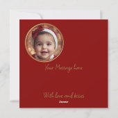 *写真ベビー第1回クリスマスフラットホリデーカード シーズンカード (裏面)