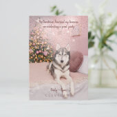 写真ペット 洗練された クリスマスパーティー 招待状 (スタンド正面)