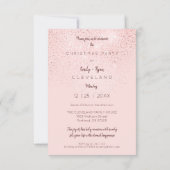 写真ペット 洗練された クリスマスパーティー 招待状 (裏面)