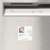 写真ホワイトウェディング日付の保存 マグネット (インサイチュ (食洗機))