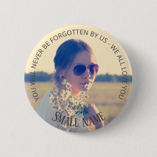 写真ボタンのアップロード 缶バッジ (正面)