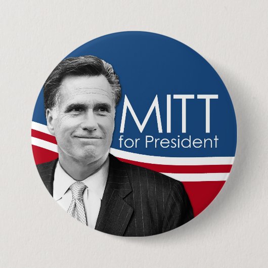 写真ボタン – Mitt for President 缶バッジ (正面)