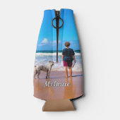 写真ボトルクールと名前をカスタムする文字 ボトルクーラー (裏面)