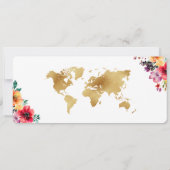 写真ボーディングパスの世界地図を保存 招待状 (裏面)