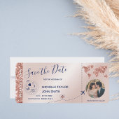 写真ボーディングパスの世界地図を保存 招待状