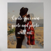 写真ポスタカスタムー上に独自の引用文を作成 ポスター (正面)