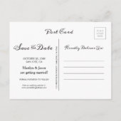 写真ポストカードの日付を保存 案内ポストカード (裏面)