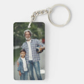 写真ポップ・アートのコラージュ | おじいちゃん父の日の贈り物 キーホルダー (裏面)