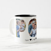 写真ポップ・アートのコラージュ | おじいちゃん父の日の贈り物 ツートーンマグカップ (正面左)