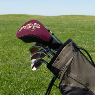 写真ポップ・アートのモダン数々のタイポグラフィのブルゴーニュの贈り物 ゴルフヘッドカバー