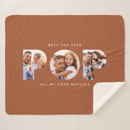 写真ポップ・アートの数々のモダンエレガントterracotta gift file シェルパブランケット (正面(横))