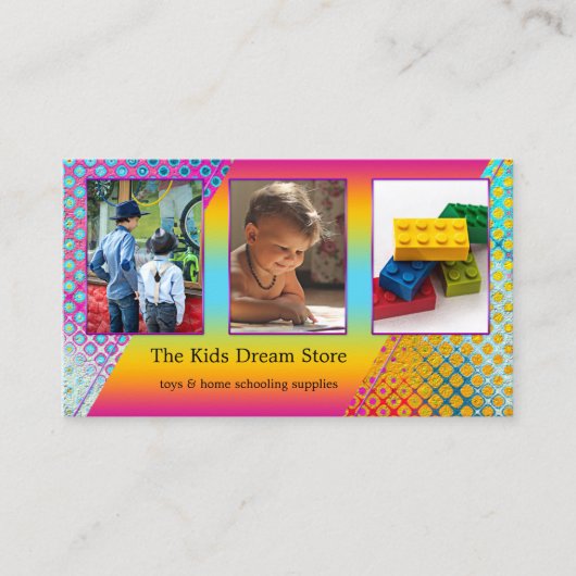 写真ポートフォリオおもちゃストア 名刺 (正面)