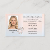 写真ポートフォリオ美しいサロンプロフェッショナル 名刺 (裏面)