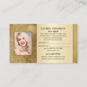 写真ポートフォリオ美容師紹介 名刺 (裏面)