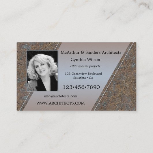 写真ポートフォリオArchitect名刺 名刺 (裏面)