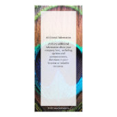 写真マクロ孔雀の羽の豊富な青 ラックカード (裏面)