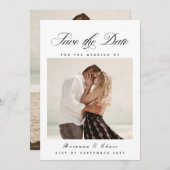 写真ミニマエレガントリストモダン セーブザデート (正面/裏面)