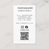 写真ミニマモダンリストのシンプル写真 名刺 (裏面)