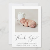 写真ミニマルありがとうお誕生発表 (正面)