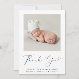 写真ミニマルありがとうお誕生発表