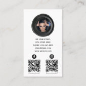 写真ミニマルなソーシャルメディア2 QRコード 名刺 (裏面)