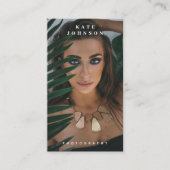 写真ミニマルなソーシャルメディア2 QRコード 名刺 (正面)