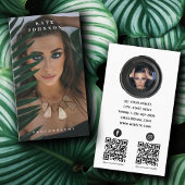 写真ミニマルなソーシャルメディア2 QRコード 名刺