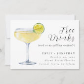 写真ミニマルのおもしろい結婚式の日付の保存 招待状 (正面)