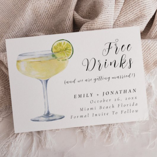 写真ミニマルのおもしろい結婚式の日付の保存 招待状