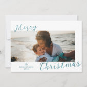 写真ミニマルのクモダンリスマス シーズンカード (正面)