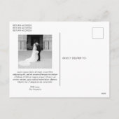 写真ミニマルのクモダンリスマス シーズンポストカード (裏面)