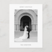 写真ミニマルのクモダンリスマス シーズンポストカード (正面)