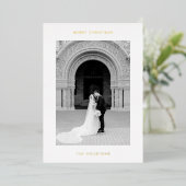 写真ミニマルのクモダンリスマス 箔シーズンカード (立ち正面)