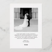 写真ミニマルのクモダンリスマス 箔シーズンカード (裏面)