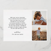 写真ミニマルのクモダンリスマス 箔シーズンカード (裏面)