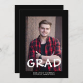 写真ミニマルの卒業 案内状 (正面/裏面)