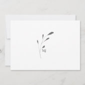 写真ミニマルの結婚ありがとうフラットカード (裏面)