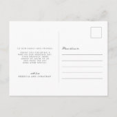 写真ミニマルの結婚ありがとう ポストカード (裏面)