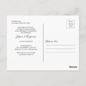 写真ミニマルの結婚延期の愛は忍耐 ポストカード (裏面)