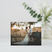 写真ミニマルの結婚数 サンキューカード (スタンド正面)