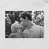 写真ミニマルのQRコー結婚ドの出欠 エンクロージャーカード (裏面)