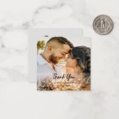 写真ミニマルはスタイリッシュお結婚礼を ノートカード (正面/裏面インサイチュ)