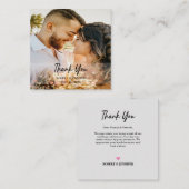 写真ミニマルはスタイリッシュお結婚礼を ノートカード (正面/裏面)