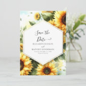 写真ミニマルひまわり結婚の セーブザデート (スタンド正面)